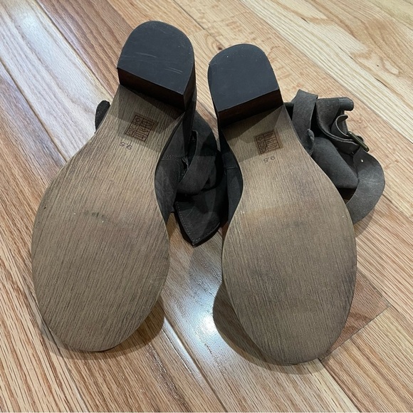 Jeffrey Campbell Ibiza Brown Gray Suede Leather France Wrap Strap Boots EUC 9.5 - Picture 8 of 11